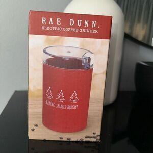 Rae Dunn Rae Dunn Electric Coffee Grinder Red Christmas Making Spirits Bright